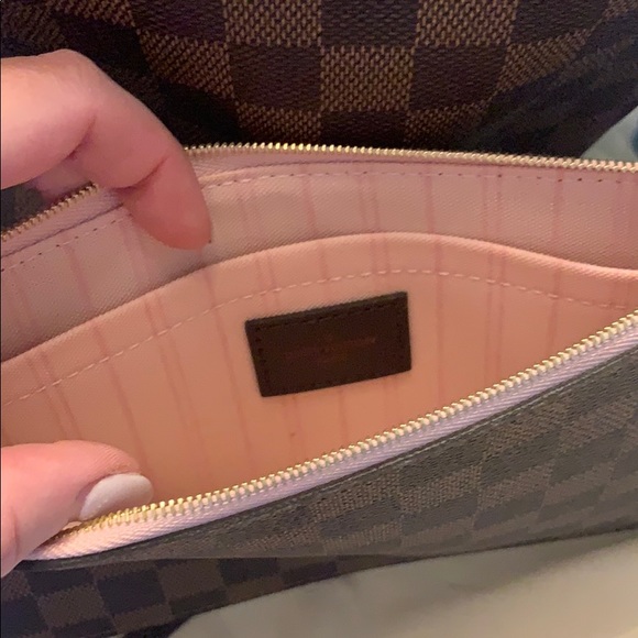 Louis Vuitton Neverfull MM Damier ebene rose - Picture 7 of 11